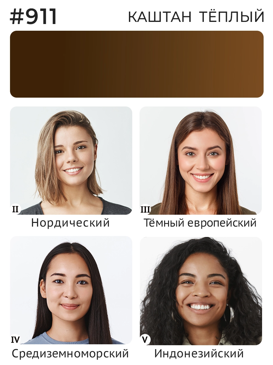 Минеральный пигмент #911 Каштан Тёплый