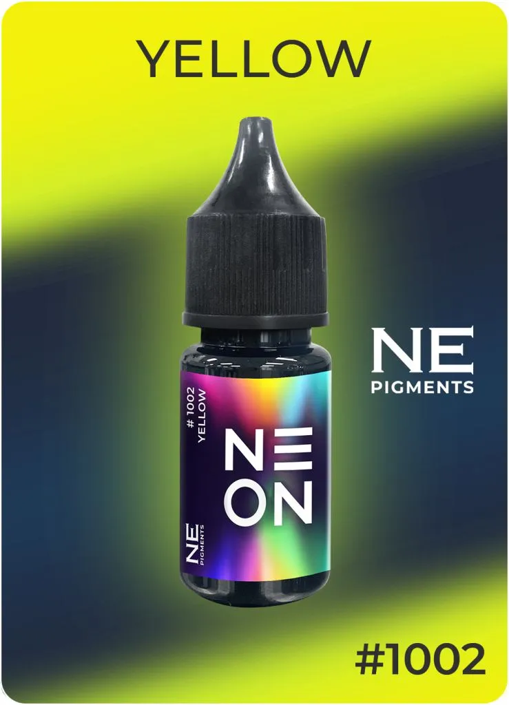 Неоновый пигмент для тату, Ne On "Yellow " #1002