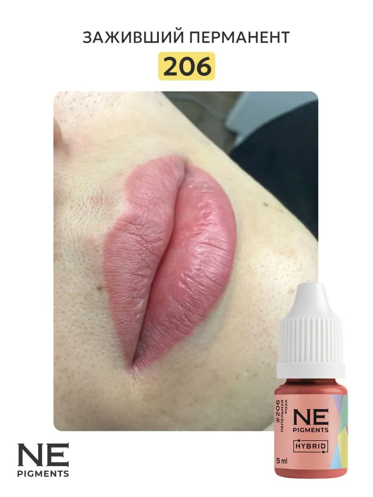 Пигмент для губ #206 Пепельная роза