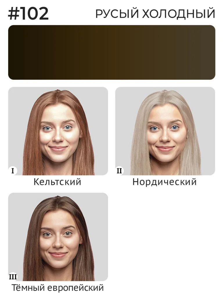 Пигмент для бровей #102 Русый холодный