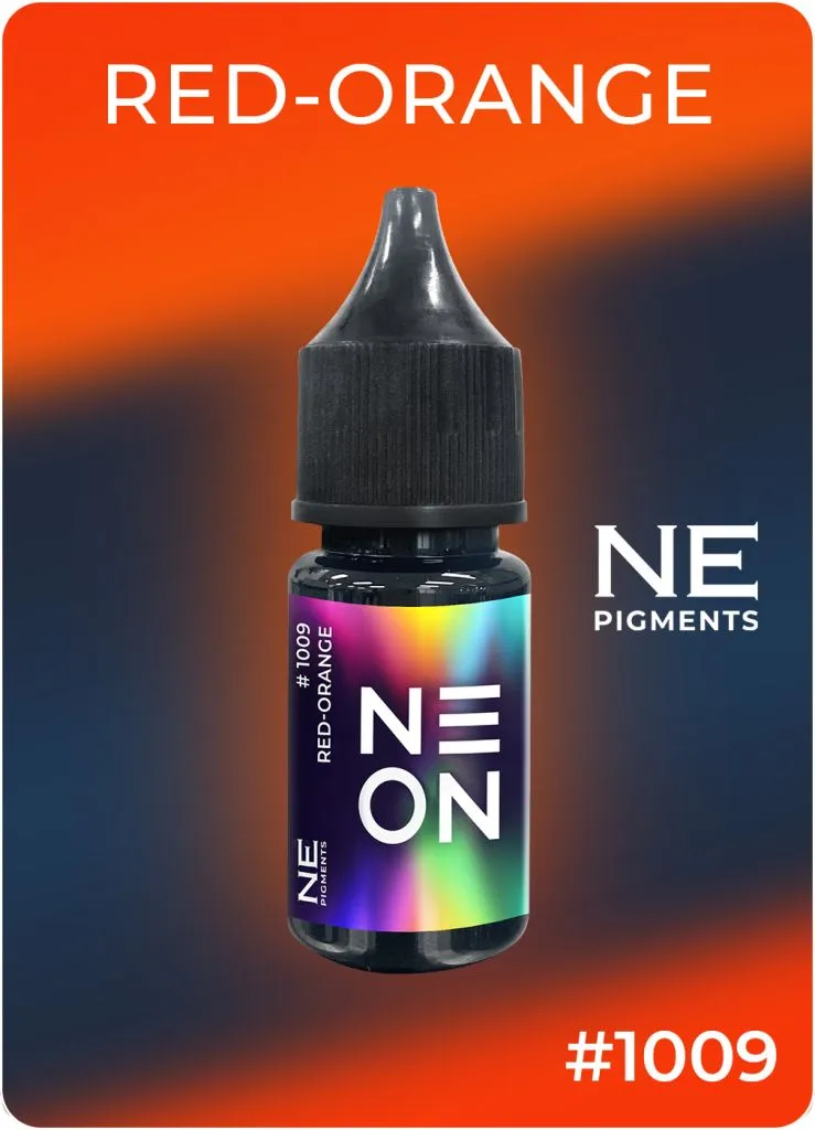 Неоновый пигмент для тату, Ne On "Red-Orange" #1009